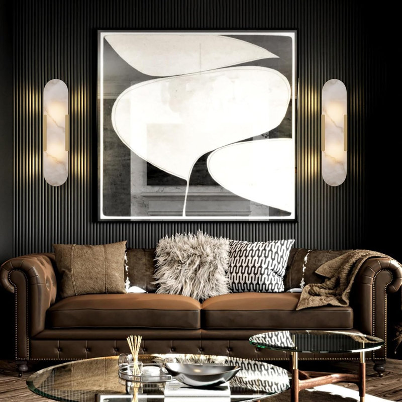 Everly Quinn Zaheda Dimmable LED solid brass Wall Mounted Sconce